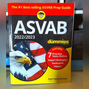 Asvab dummies book college prep 2022 2023 military textbook bald eagle flag army